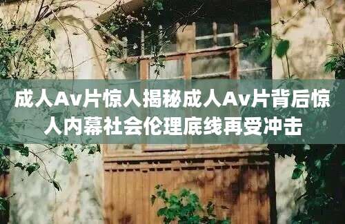 成人Av片惊人揭秘成人Av片背后惊人内幕社会伦理底线再受冲击
