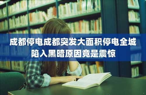 成都停电成都突发大面积停电全城陷入黑暗原因竟是震惊