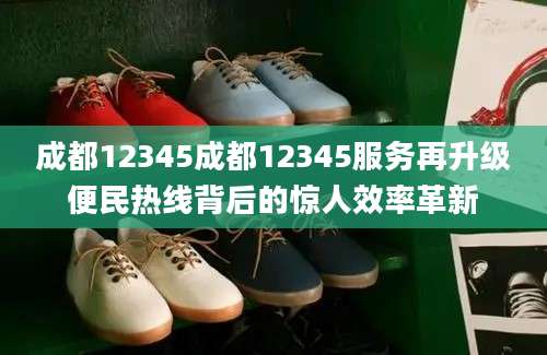 成都12345成都12345服务再升级便民热线背后的惊人效率革新