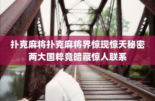 扑克麻将扑克麻将界惊现惊天秘密两大国粹竟暗藏惊人联系