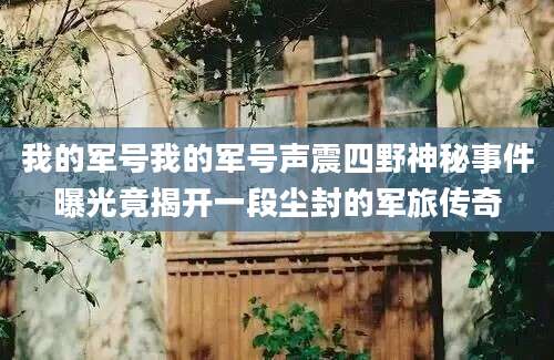 我的军号我的军号声震四野神秘事件曝光竟揭开一段尘封的军旅传奇