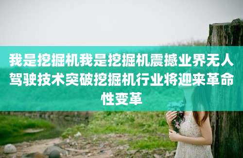 我是挖掘机我是挖掘机震撼业界无人驾驶技术突破挖掘机行业将迎来革命性变革