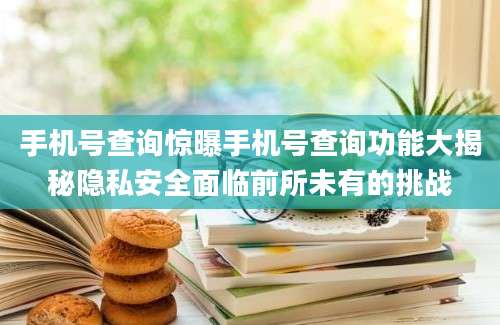 手机号查询惊曝手机号查询功能大揭秘隐私安全面临前所未有的挑战