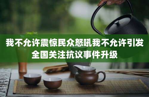 我不允许震惊民众怒吼我不允许引发全国关注抗议事件升级