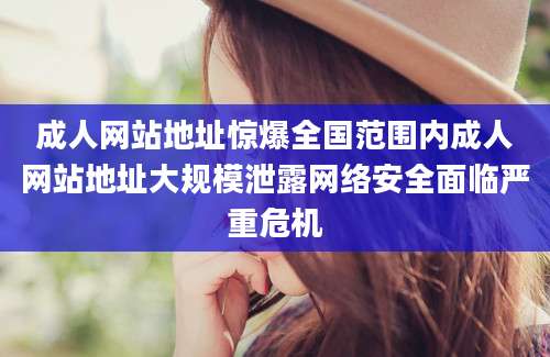 成人网站地址惊爆全国范围内成人网站地址大规模泄露网络安全面临严重危机