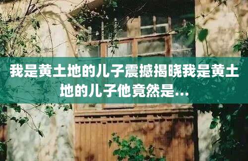 我是黄土地的儿子震撼揭晓我是黄土地的儿子他竟然是...