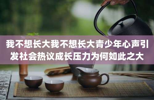 我不想长大我不想长大青少年心声引发社会热议成长压力为何如此之大
