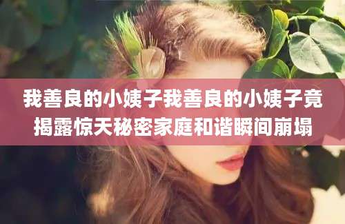 我善良的小姨子我善良的小姨子竟揭露惊天秘密家庭和谐瞬间崩塌