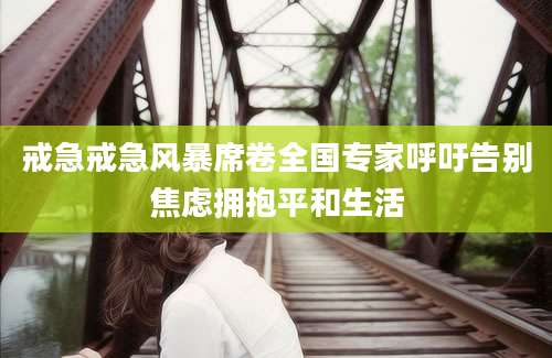 戒急戒急风暴席卷全国专家呼吁告别焦虑拥抱平和生活