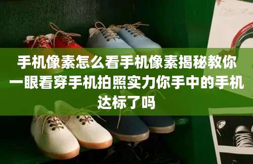 手机像素怎么看手机像素揭秘教你一眼看穿手机拍照实力你手中的手机达标了吗