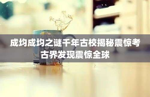 成均成均之谜千年古校揭秘震惊考古界发现震惊全球