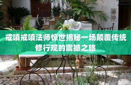 戒嗔戒嗔法师惊世揭秘一场颠覆传统修行观的震撼之旅