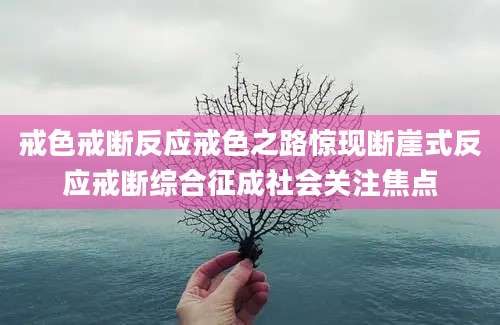 戒色戒断反应戒色之路惊现断崖式反应戒断综合征成社会关注焦点