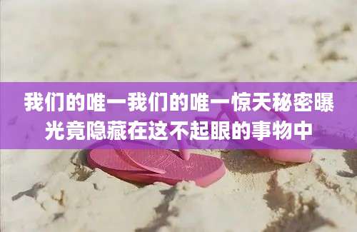 我们的唯一我们的唯一惊天秘密曝光竟隐藏在这不起眼的事物中