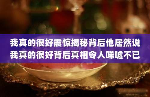 我真的很好震惊揭秘背后他居然说我真的很好背后真相令人唏嘘不已