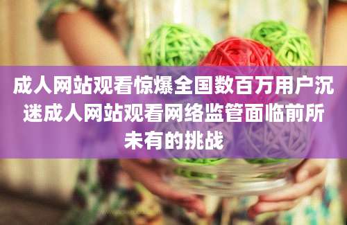 成人网站观看惊爆全国数百万用户沉迷成人网站观看网络监管面临前所未有的挑战